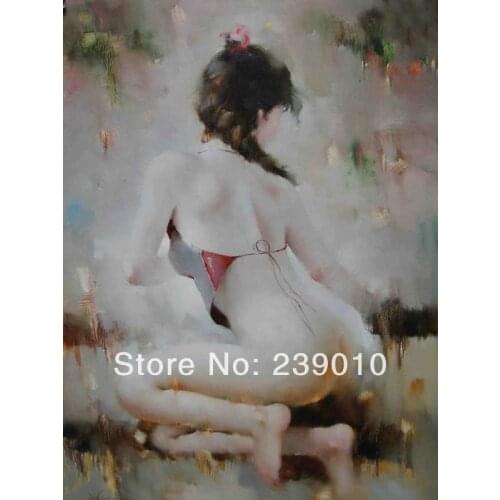 Free shipping classical Chinese girls nude art oil painting canvas printings printed on canvas wall art decoration picture