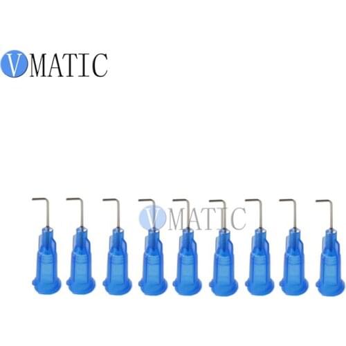 Free Shipping Non-Sterilized 100Pcs 22G Blue 0.5" 90 Degree Bent Olive Luer Lock Needle 1/2 Inch Polypropylene Hub