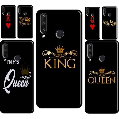King Queen Couple Lovers Phone Case For Huawei Y9S Y7A Y5P Y6P 2020 Y5 2017 Y6 Y7 Prime 2018 2019 Nova 2 5T Coque