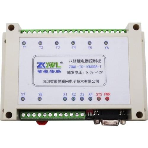 Customized 8 Channel Network Relay Controller Module, Ethernet RS232 RS485 Modbus TCP RTU Isolated Web Server NPN/PNP 10A