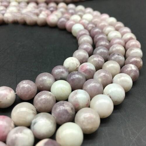 4/6/8/10/12mm Pick Size Natural Stone Violet Lilac Jaspers Round Loose Beads for Bracelet Necklace Making Handmade Material
