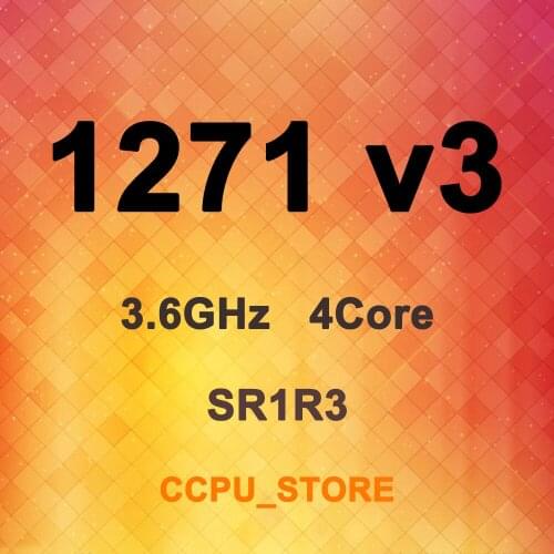 Xeon E3-1271 v3 SR1R3 3.6GHz 4Core 8Thread 8MB 80W LGA1150 CPU Processor