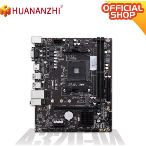 HUANANZHI A320 D4 M-ATX Motherboard Support AM4 1331 DDR4 2133 2400 2666 2800 3000MHz NVME USB3.0 VGA DVI HDMI-Compatible