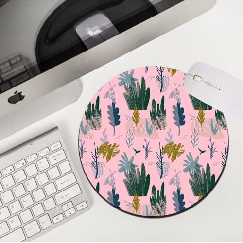 MRGLZY Hot Sale 20X20/22X22CM Pink Pattern Drop Shipping Small Mouse Pad Carpets PC Gaming Accessories MousePads Rubber Desk Mat
