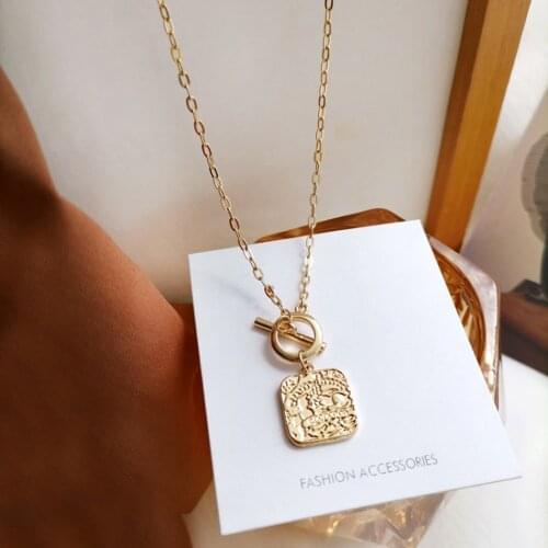 2021 New Euramerican Style Fashion Temperament Geometry OL Buckle Necklace Charm Of Women Adorn Article Sell Like Hot Cakes