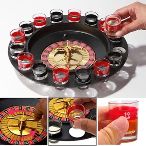 Novelty creative Drink Turntable Toys Russian roulette wheel 16 wine cups Bar KTV night party Entertainment happy game time