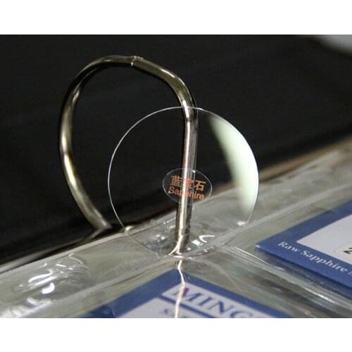 1.0/1.2/1.5mm Thick Flat Sapphire Crystal 20~40mm Size with Black Sheath for Easier Taking