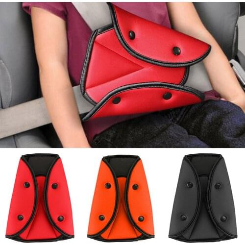 Kids Car Seat Belt Cover Adjustable Triangle Safety Seat Belt Pads Buckle Child Baby Car Seat Covers Protection Neck Belts Pad
