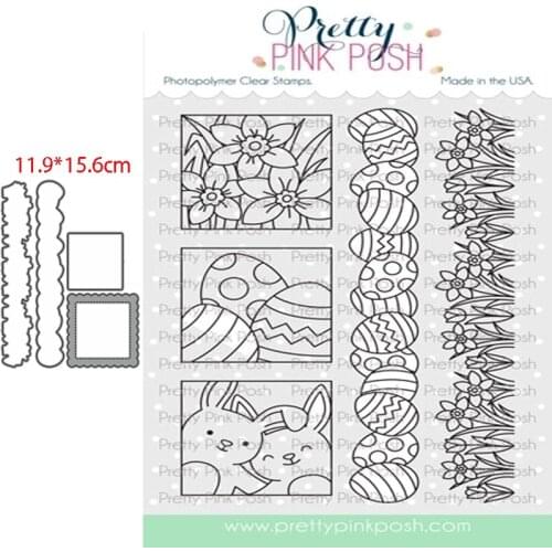 Bunny Eggs troqueles de corte de metal scrapbooking cutting dies and stamps DIY dies scrapbooking nouveau arrivage 2021