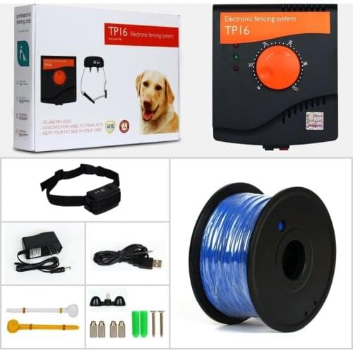TP16 Pet Dog Electric Fence System Rechargeable Waterproof Adjustable Dog Training Collar Electronic Fencing Containment System