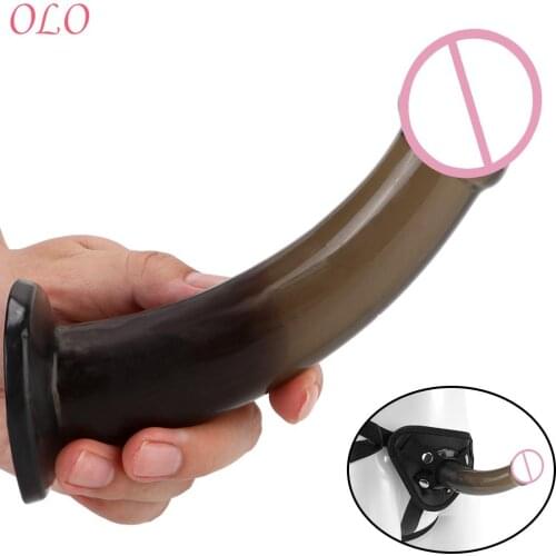 OLO Strong Suction Cup Strapon Dildos Realistic Penis Sex Toys for Women Lesbian Anal Plug Wearable Panties Female Masturbation