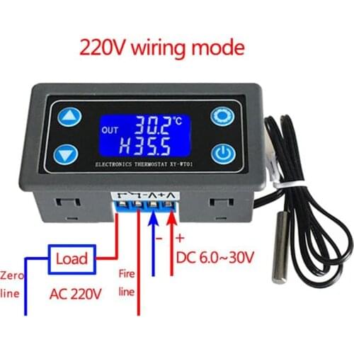 XY-WT01 Temperature Controller Digital LED Display Heating/Cooling Regulator Thermostat Switch