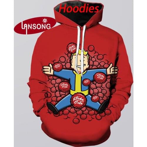 Hoodie Hip Hop Streetwears 3d Print Fallout Nuka Cola Vault Boy Funny Sweashirts/Pants Jacket Shorts Clothes Men harajuku