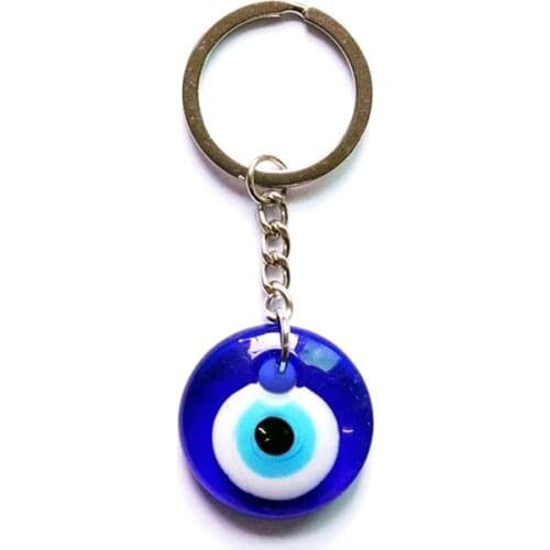 Turkish Blue Eye Charm Pendant Keychain Fashion Lucky DIY Gift Key Chains