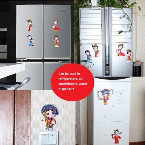 UBRUSH 55x72cm Wall Stickers PVC Kitchen Refrigerator Cartoon Food Decorative Stickers Refrigerator Stickers Wall Sticker