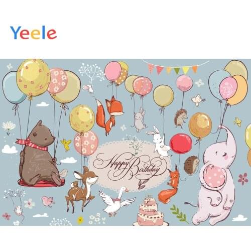 Yeele Birthday Photocall Wild Animals Forest Party Photography Backdrops Personalized Photographic Backgrounds For Photo Studio