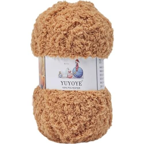 YUYOYE 100% Polyester Yarn Soft Coral Velvet Yarn Crochet DIY Hand Knitting Chunky Velvet Yarn Knit Wool Thread Sweater Scarf