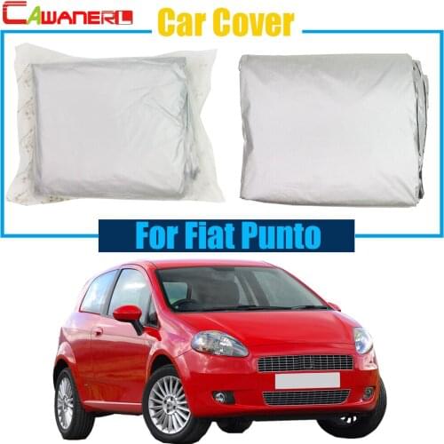 Cawanerl Full Car Cover Vehicle Anti UV Sun Rain Snow Preveting Protector Cover Sun Shade For Fiat Punto