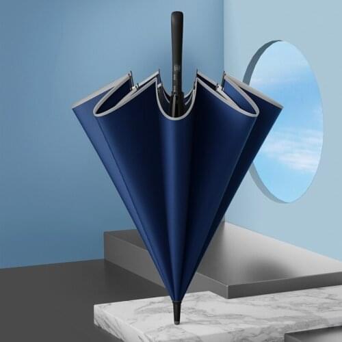 Long Handle Large Umbrella Business Windproof Uv Protection Fashion Umbrella Adult Guarda Chuva Household Merchandises BD50UU