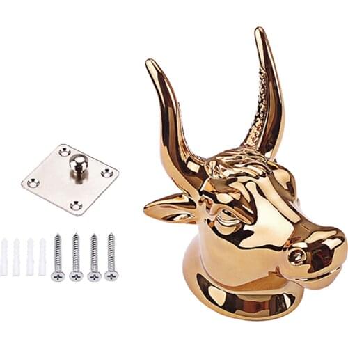 Gold Guitar Wall Hanger Bull Head Hook Acoustic Guitar Holder Fiddle Stand Banjo Mandolin Support