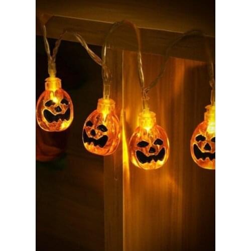 1.5 Meter Decorative Halloween Pumpkin Rope Led Light Chain Christmas Ornament Lighting