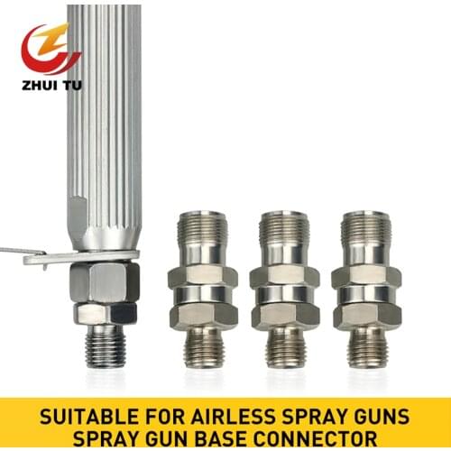 3PC Airless Fittings 1/4" Straight Pipe Hose Connector Airless Spray Gun Repair Tool 1/4" NPS 3000 PSI High Quality Adapter