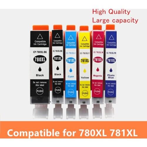 6PK pgi-780 PGI780 CLI781 for Canon Compatible PGI-780XL CLI-781XL 780xl 780 Ink Cartridge for Canon PIXMA TR8570/TS8170/TS9170