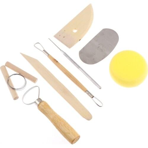 8Pcs/set Pottery DIY Tool Clay Molding Ceramics Molding Tools Artwork Kits