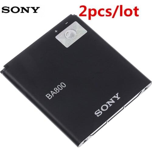 2 pcs /lot100% Original 1700mAh BA800 Battery For SONY Xperia S LT25i Xperia V LT26i AB-0400 Genuine Phone High Quality Battery