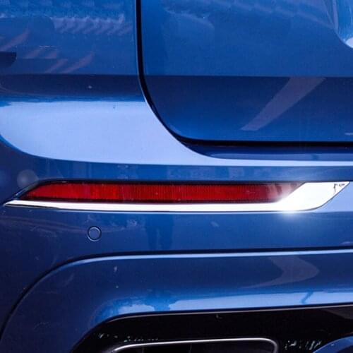 Car Styling 2pcs ABS chrome Car Rear Fog Light Lamp Eyelid Cover Trim Sticker Fit For Volvo XC60 2018 2019 Accessories