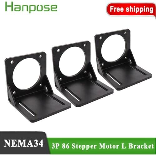 Free shipping 3D printer 3pcs Nema 34 Stepper Motor mounting L bracket for nema34 motor For 3D Printer Monitor Equipment