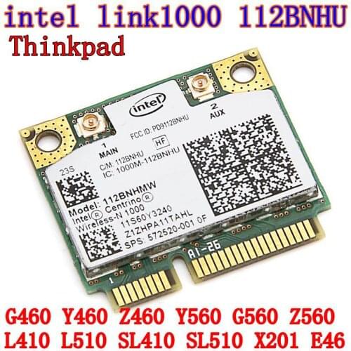 Intel Centrino Wireless-N 1000 MINI PCI-E 802.11b/g/n Wlan WIFI Wireless Card for T410 T510 Y460 B460 Z460 G460 60Y3241