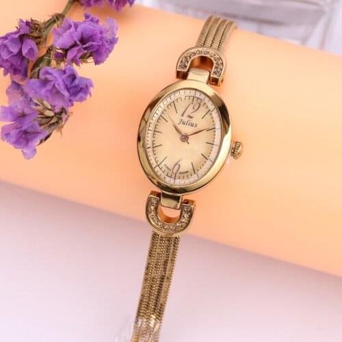 Julius Lady Womens Watch Japan Quartz Hours Fine Fashion Dress Chain Bracelet Metal Band Snake Tassels Girls Birthday Gift Box