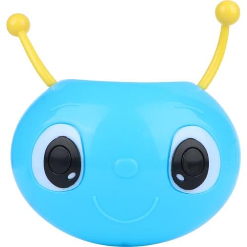 Children Scooter Basket Plastic Cute Worm Pattern Scooter Front Handlebar Carrier Rack (Blue)