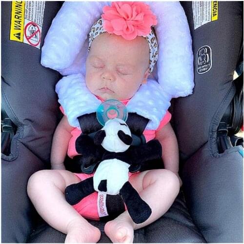 Baby Car Safety Anti-head Soft Sleeping Head Support Pillow with Matching Seat Belt Strap Covers Baby Carseat Stroller Neck Prot