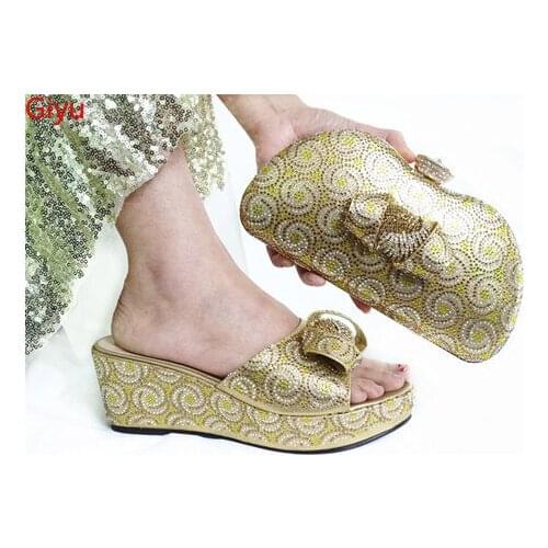 Doershow New Arrival Ladies Sandal with Heels Italian Shoe and Bag Set for Party In Women Latest Women Shoes and Bags HLP1-22