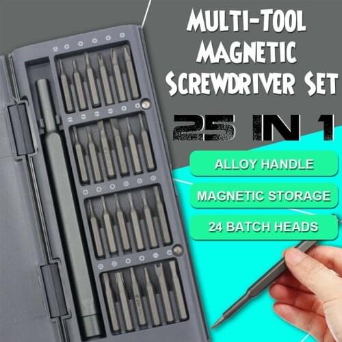 Dreamburgh 25 In 1 Magnetic Multi-tool Precisions Screwdriver Set Aluminium Alloy Repair Kit DIY Screw Driver Hand Tools Kits
