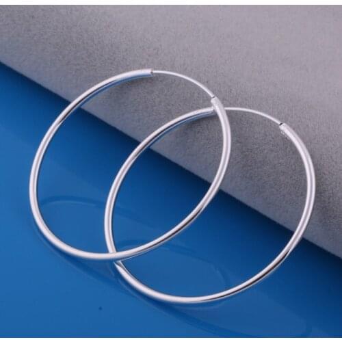 E042 Wholesale silver plated earrings,Free shipping silver plated fashion jewelry ,Smooth Round Earrings E042 /abraisya bslakjsa