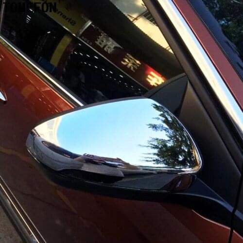 TOMEFON ABS Chrome Side Door Rearview Mirror Cover Frame Trim Car Styling Accessories 2pcs/Set For Peugeot 3008 GT 2017 2018