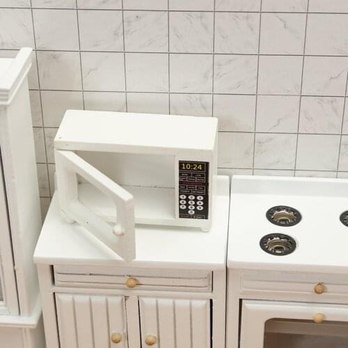 Food Play Doll Miniature Figurines Model House Microwave Oven Accessories Simulation Decoration Kitchen Scene Toy Refrigerator