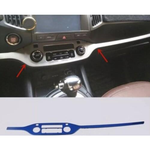 For Kia Sportage R 2011-2017 stainless steel Air conditioning switch button knob decorative strip car accessories