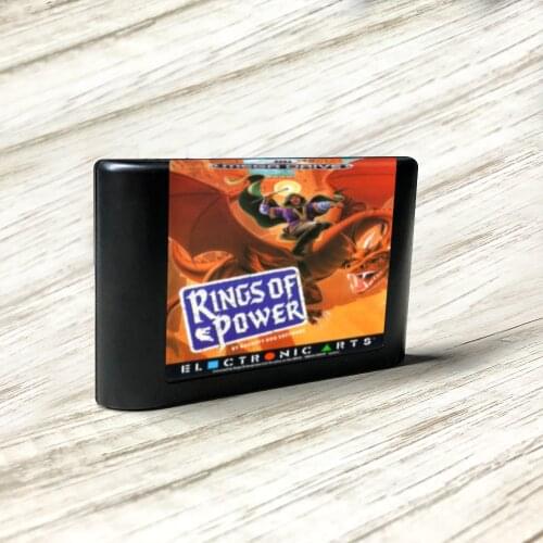 Rings of Power - EUR Label Flashkit MD Electroless Gold PCB Card for Sega Genesis Megadrive Video Game Console