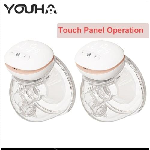2PCS YOUHA Breast Pump Hands Free Electric Breast Pumps Electric Milk Extractor BPA-free Babies Accessories Newborn Baby Bottles