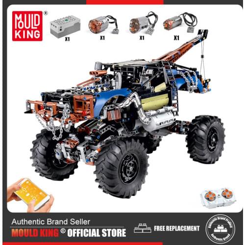 MOULD KING Car Model The APP Motorized RC Rebel Tow Truck Building Blocks Assembly Bricks Kids DIY Toys Christmas Gifts