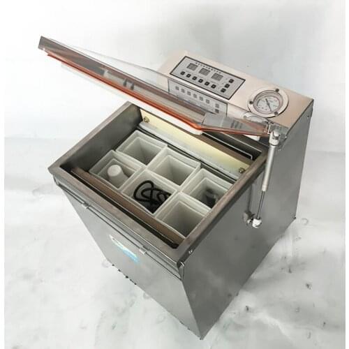Desktop Tea Brick Bag Semi Automatic Vacuum Packing Machine Household Rice Fish Meat Vacuum Sea Food Packager