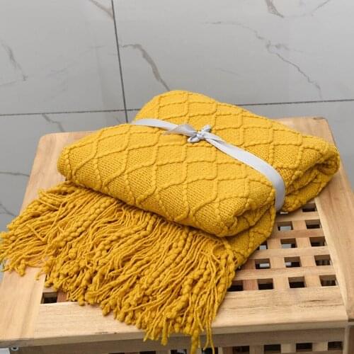 Nordic Knitted Throw Thread Blanket on the Bed Sofa Plaid Travel Nap Blankets Soft Towel Bed Plaid Tapestry Yoga Blankets