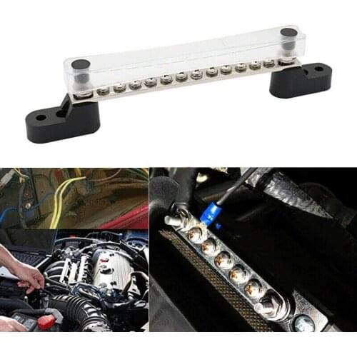 NEW-12 Point Bus bar 100amp busbar Junction for Car Boat Marine Power Distribution Terminal Block