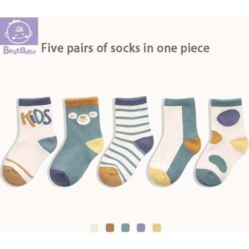 New 5Pairs/Lot Infant Baby Sock Baby Socks for Girls Cotton Cutes Newborn Boy Toddler Socks Baby Clothes Accessories Breathable