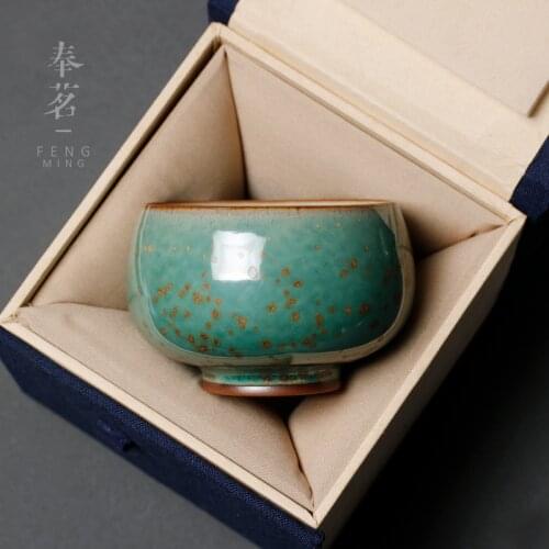 Kiln Baked Kombucha Cup Ceramic Single Master Cup Single Cup Personal Teacup Small Cup Green Mountain Cup 120ml