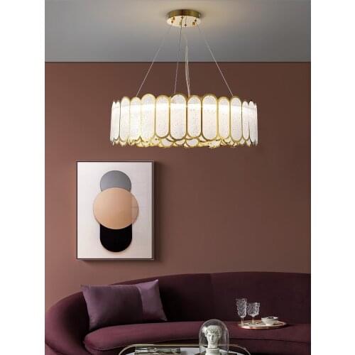 Postmodern Luxury Glass Led Chandelier Living Room Dining Room Bedroom Home Creative Villa Hotel Bar Home Decor Hanging Lights